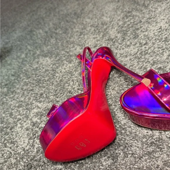 Christian Louboutin Pink Strappy Heels - Picture 3 of 3